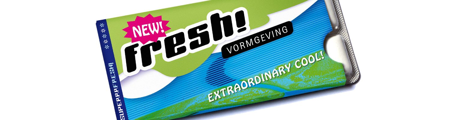 Slider foto chewing gum kauwgum, website FRESH vormgeving, oss